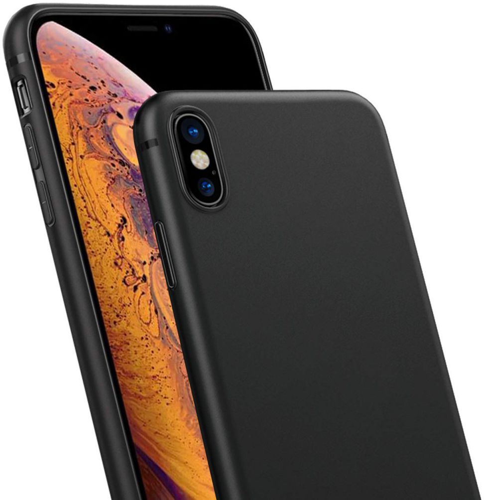 Apple iPhone XS Max Ultra Dun TPU Hoesje Zwart afbeelding 2