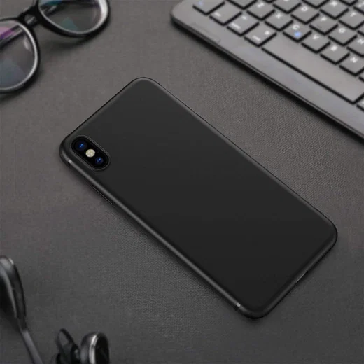Apple iPhone XS Max Ultra Dun TPU Hoesje Zwart afbeelding 5