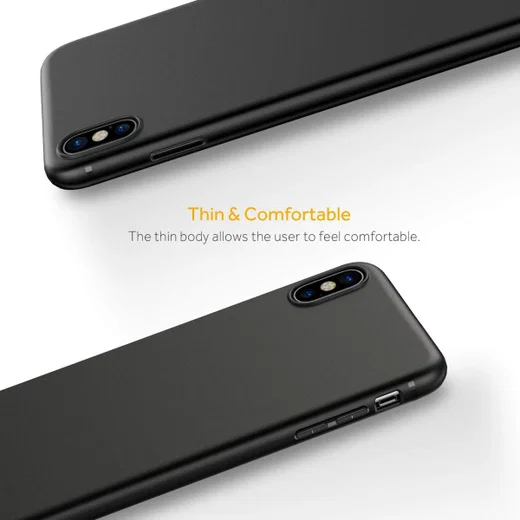 Apple iPhone XS Max Ultra Dun TPU Hoesje Zwart afbeelding 6