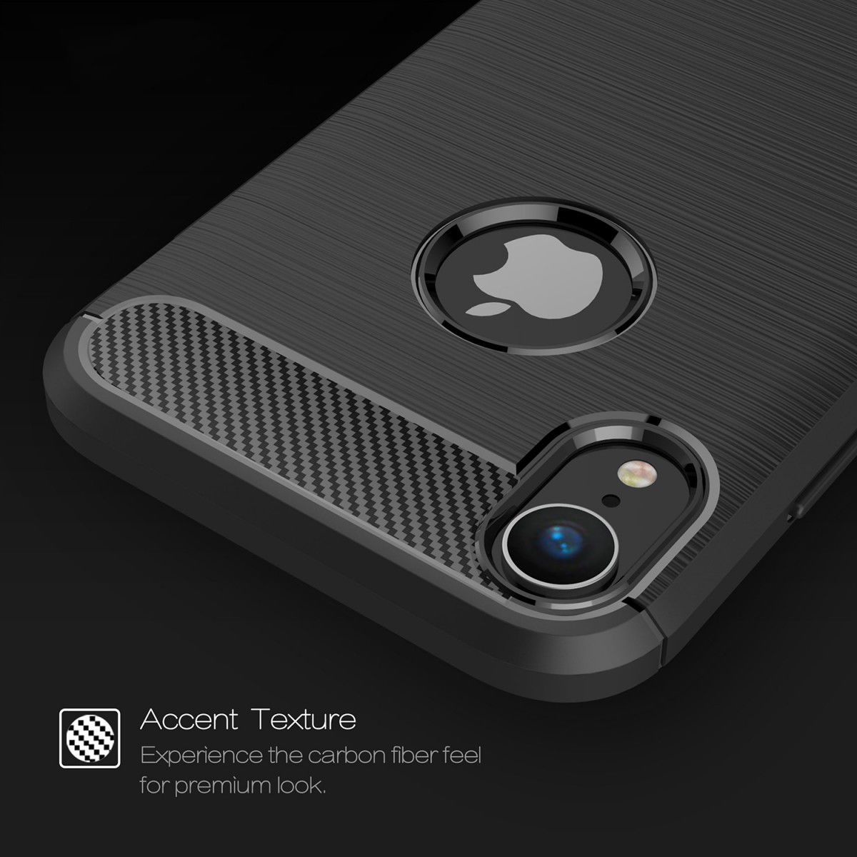 Apple iPhone XR Geborsteld TPU Hoesje Zwart afbeelding 9