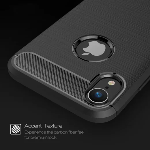 Apple iPhone XR Geborsteld TPU Hoesje Zwart afbeelding 9