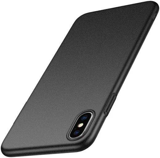 Apple iPhone XS Max Dun Mat Back Cover Hoesje Zwart afbeelding 3