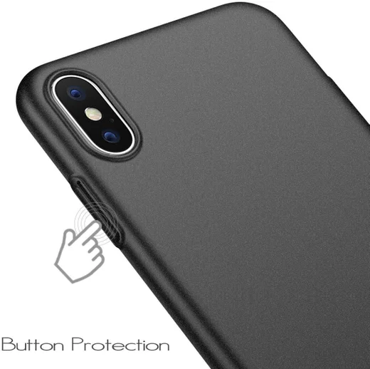 Apple iPhone XS Max Dun Mat Back Cover Hoesje Zwart afbeelding 6