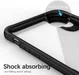 Apple iPhone XS Max Hybride Back Cover Hoesje Transparant Zwart afbeelding 7