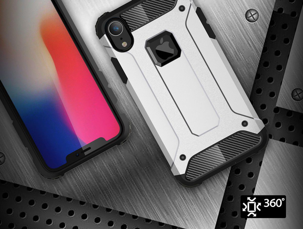 Apple IPhone XR Hoesje Shock Proof Hybride Back Cover Blauw afbeelding 9