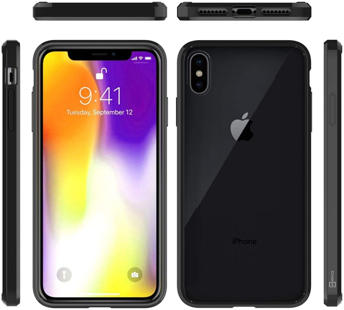 Apple iPhone XR Hoesje Armor Back Cover Transparant Zwarte afbeelding 7