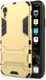Apple iPhone XR Hybride Hoesje met Standaard Goud afbeelding 4
