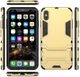 Apple iPhone XS Max Hybride Hoesje met Standaard Goud afbeelding 3