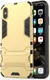 Apple iPhone XS Max Hybride Hoesje met Standaard Goud afbeelding 4