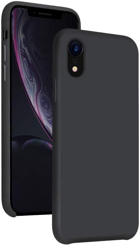 Apple iPhone XR Siliconen Hoesje Zwart afbeelding 1