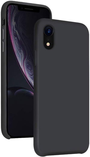 Apple iPhone XR Siliconen Hoesje Zwart afbeelding 1