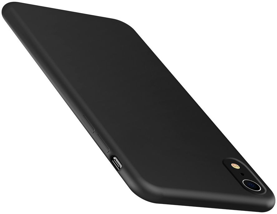 Apple iPhone XR Siliconen Hoesje Zwart afbeelding 8