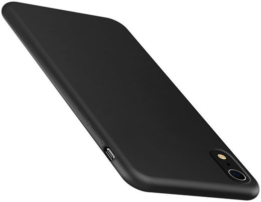 Apple iPhone XR Siliconen Hoesje Zwart afbeelding 8