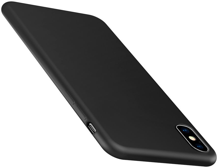 Apple iPhone XS Max Siliconen Hoesje Zwart afbeelding 3