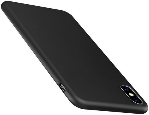 Apple iPhone XS Max Siliconen Hoesje Zwart afbeelding 3