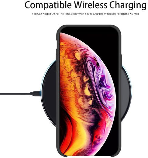 Apple iPhone XS Max Siliconen Hoesje Zwart afbeelding 5