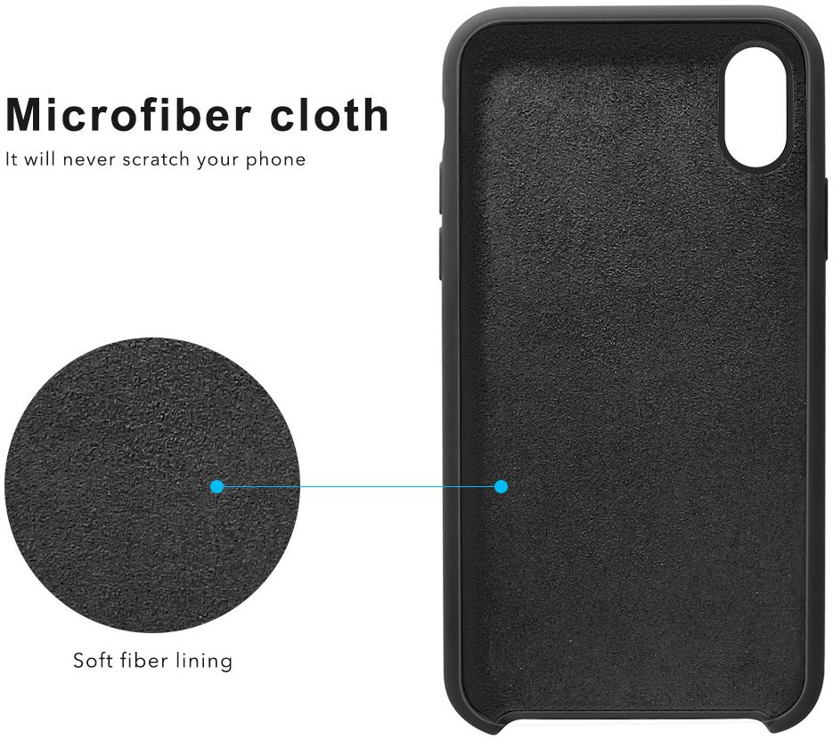 Apple iPhone XS Max Siliconen Hoesje Zwart afbeelding 2