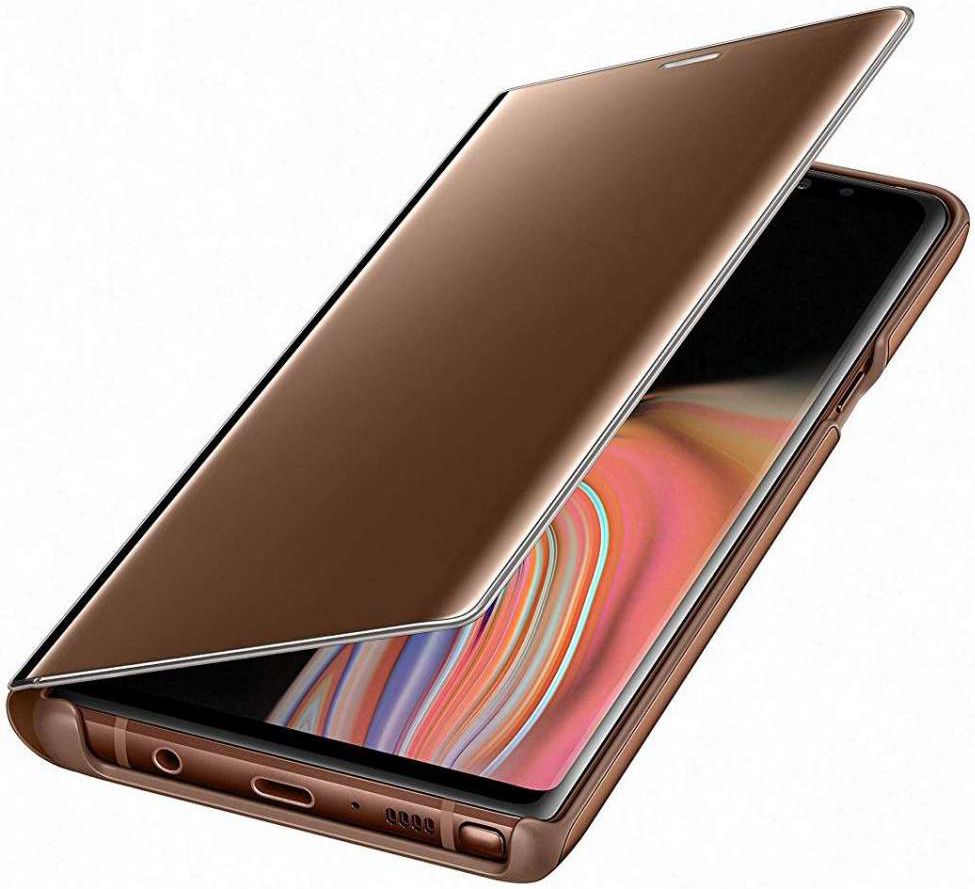 Samsung Galaxy Note 9 Clear View Flip Case Bruin afbeelding 4
