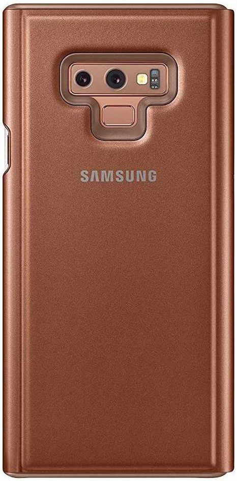 Samsung Galaxy Note 9 Clear View Flip Case Bruin afbeelding 5