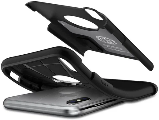 Spigen Slim Armor Apple iPhone XS Hoesje Black afbeelding 4