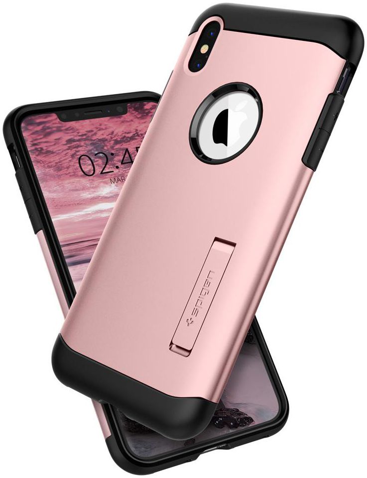 Spigen Slim Armor Apple iPhone XS Hoesje Rose Gold afbeelding 2