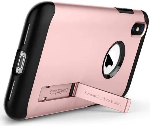 Spigen Slim Armor Apple iPhone XS Hoesje Rose Gold afbeelding 6