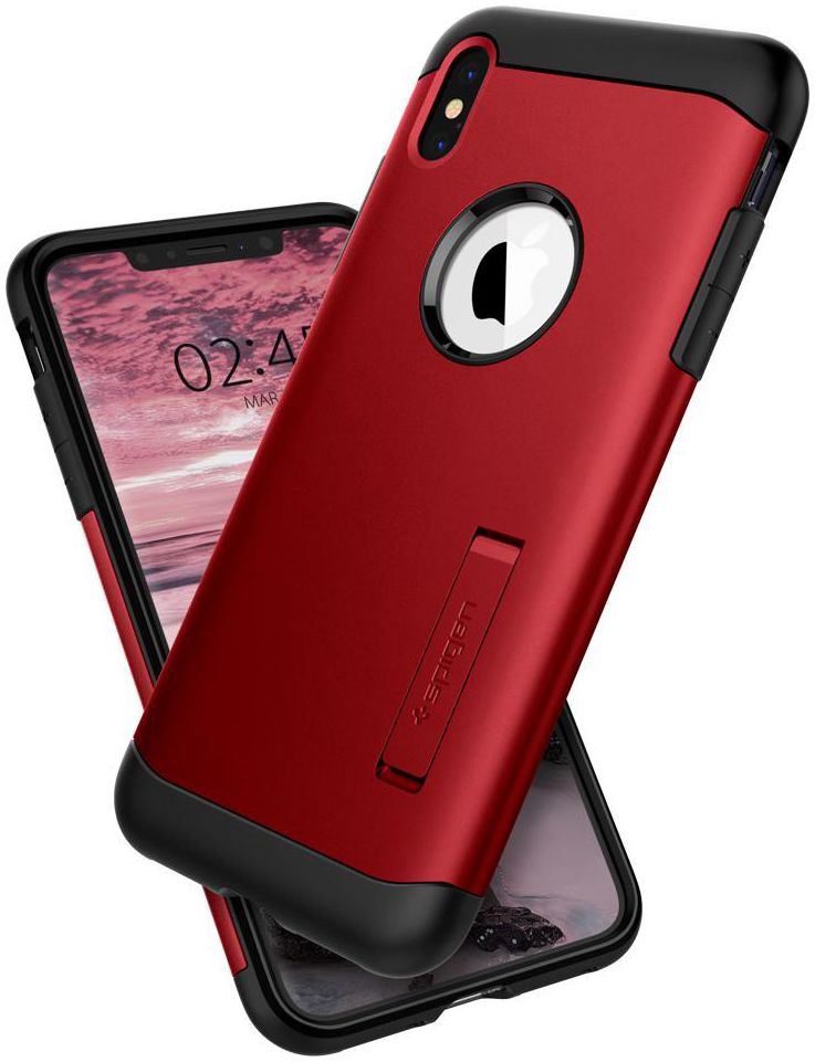 Spigen Slim Armor Apple iPhone XS Hoesje Merlot Red afbeelding 2