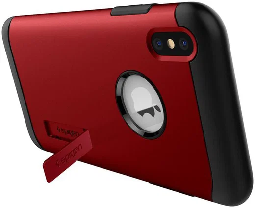 Spigen Slim Armor Apple iPhone XS Hoesje Merlot Red afbeelding 5