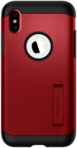 Spigen Slim Armor Apple iPhone XS Hoesje Merlot Red afbeelding 7
