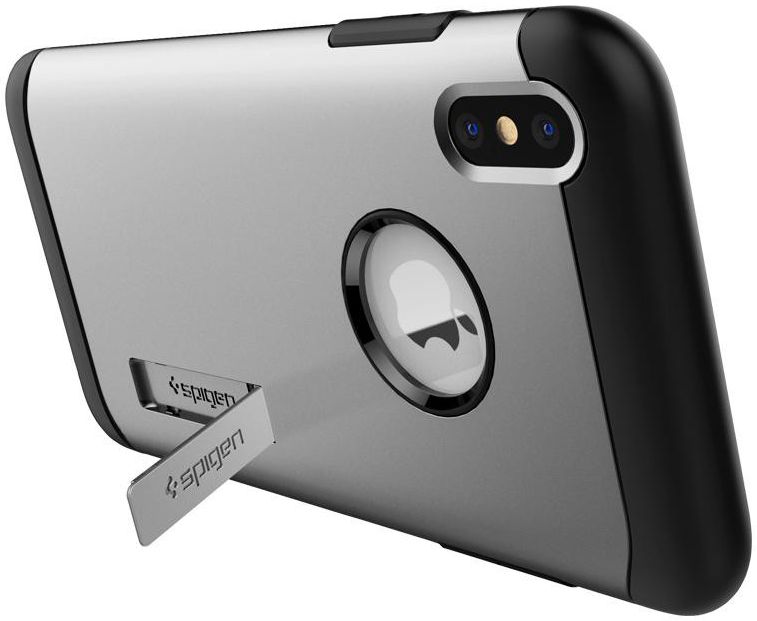 Spigen Slim Armor Apple iPhone XS Hoesje Satin Silver afbeelding 5