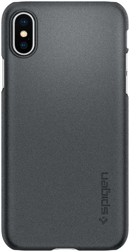 Spigen Thin Fit Case Apple iPhone XS Graphite Gray afbeelding 5