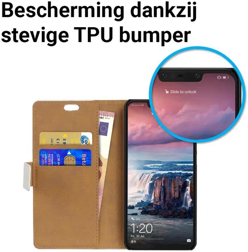 Huawei P Smart Plus Portemonnee Hoesje met Kat Print afbeelding 6