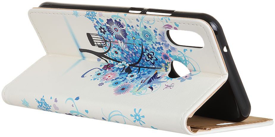 Huawei P Smart Plus Portemonnee Hoesje met Boom Print Blauw afbeelding 8