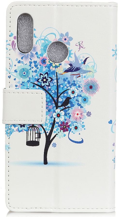 Huawei P Smart Plus Portemonnee Hoesje met Boom Print Blauw afbeelding 9