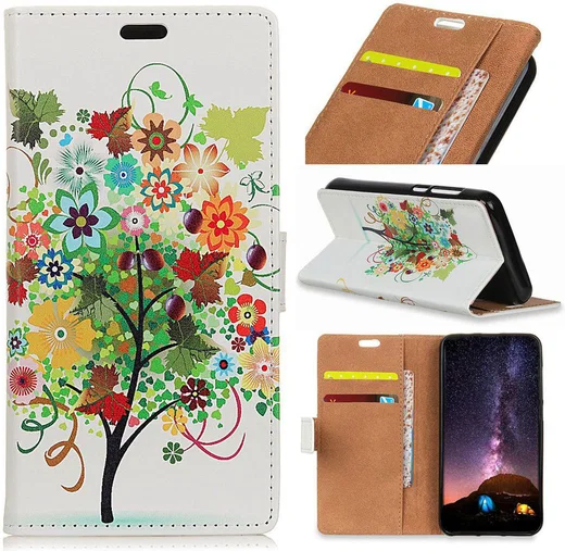 Huawei P Smart Plus Portemonnee Hoesje met Boom Print Groen afbeelding 11