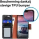 Huawei P Smart Plus Portemonnee Hoesje Echt Leer Zwart afbeelding 5