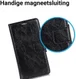 Huawei P Smart Plus Portemonnee Hoesje Echt Leer Zwart afbeelding 3