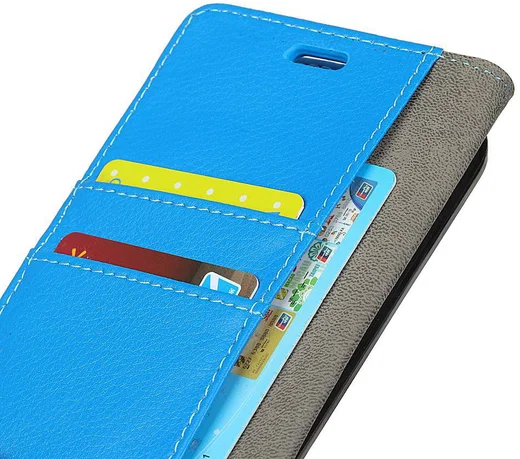 Huawei P Smart Plus Hoesje met Kaarthouder Blauw afbeelding 9