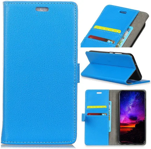 Huawei P Smart Plus Hoesje met Kaarthouder Blauw afbeelding 11