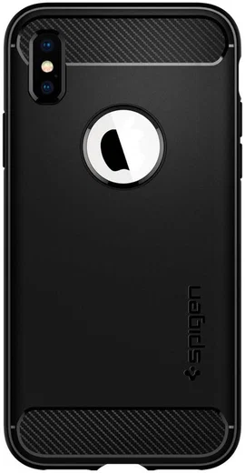 Spigen Rugged Armor Apple iPhone XS Matte Black afbeelding 5