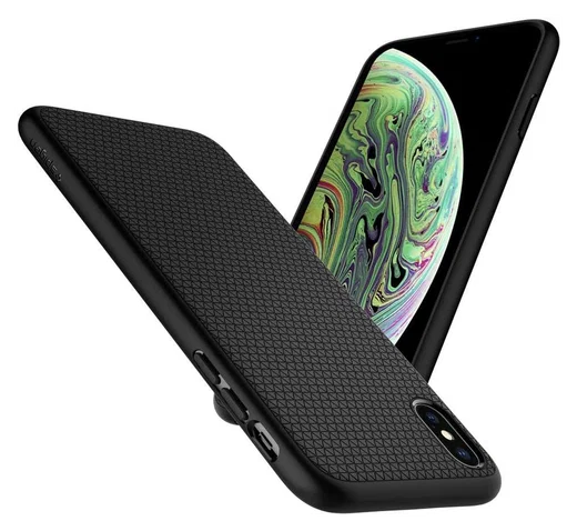 Spigen Liquid Air Apple iPhone XS Hoesje Back Cover Matte Zwart afbeelding 8