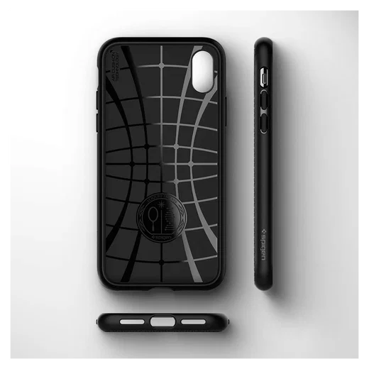 Spigen Liquid Air Apple iPhone XS Hoesje Back Cover Matte Zwart afbeelding 9