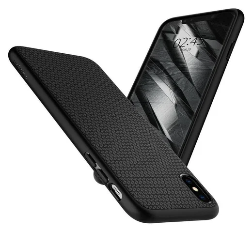 Spigen Liquid Air Apple iPhone XS Hoesje Back Cover Matte Zwart afbeelding 2