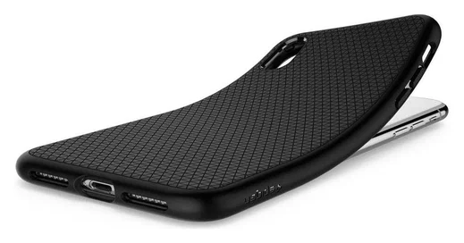 Spigen Liquid Air Apple iPhone XS Hoesje Back Cover Matte Zwart afbeelding 4