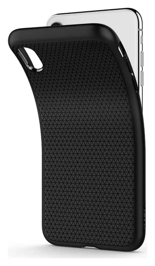 Spigen Liquid Air Apple iPhone XS Hoesje Back Cover Matte Zwart afbeelding 5