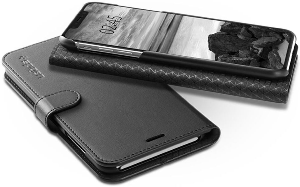 Spigen Wallet S Flip Case Apple iPhone XS Black afbeelding 5