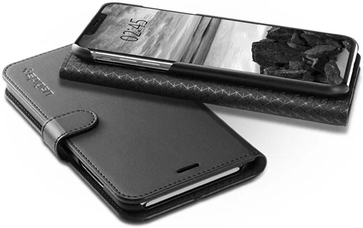 Spigen Wallet S Flip Case Apple iPhone XS Black afbeelding 5