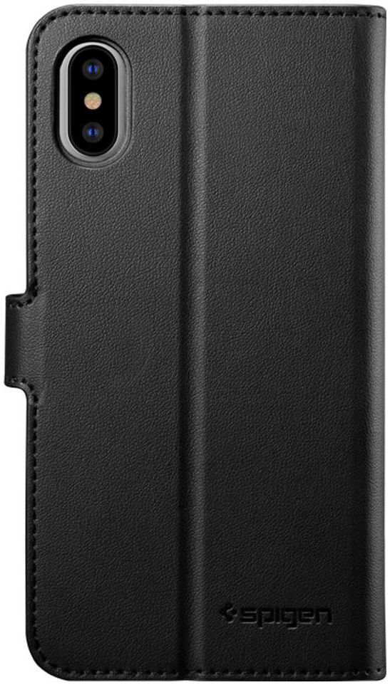 Spigen Wallet S Flip Case Apple iPhone XS Black afbeelding 9