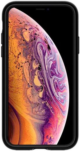 Spigen Slim Armor Card Holder Case Apple iPhone XS Hoesje Zwart afbeelding 7