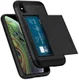 Spigen Slim Armor Card Holder Case Apple iPhone XS Hoesje Zwart afbeelding 4